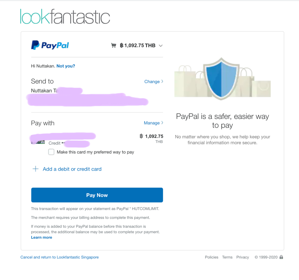 paypal จ่ายเงิน