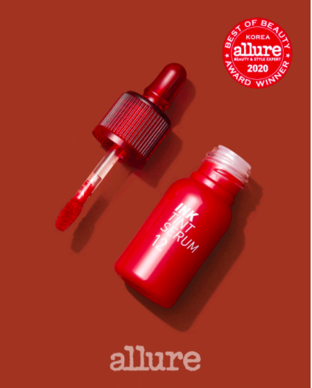 | RED GLOSSY LIPSTICK | Peripera's Ink Tint Serum #12 Gear Red
